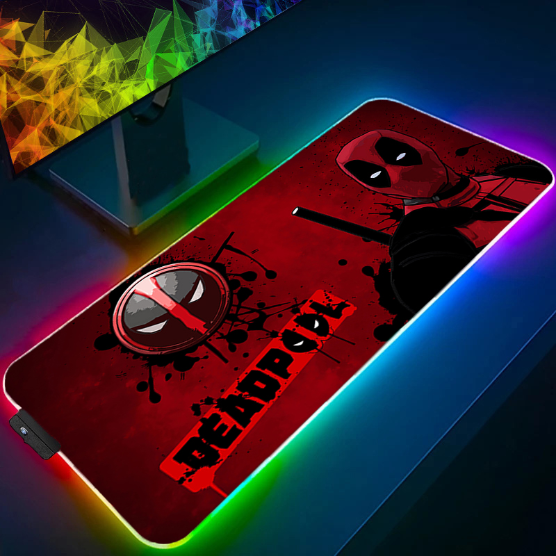 Gaming Pc Equipment - LED-muismat Gaming Backlight Lock Edge Anime-accessoires