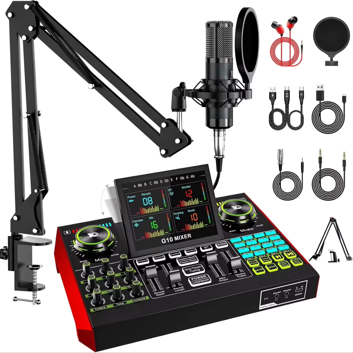 Gaming Pc Equipment - Tenlamp G10 Live streaming audio-interface Gaming