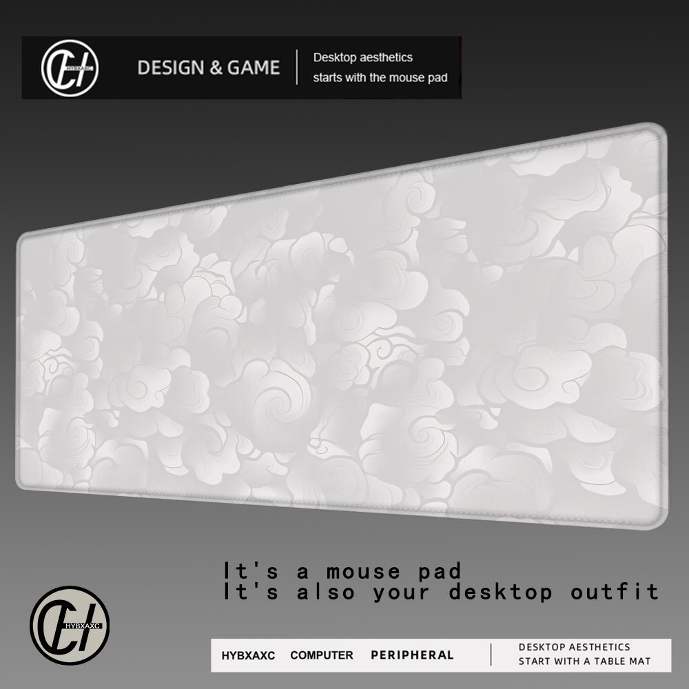 Pc Gaming White - HYBXAXC Japanse Wolken Zwart-Wit Muismat Gamer