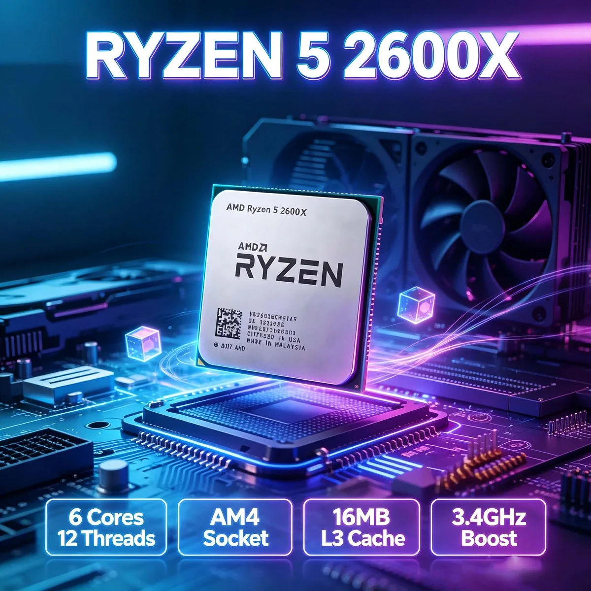 AMD Ryzen 5 2600X CPU AM4 12nm - Amd Cpu Ryzen 5 recensie en prijs