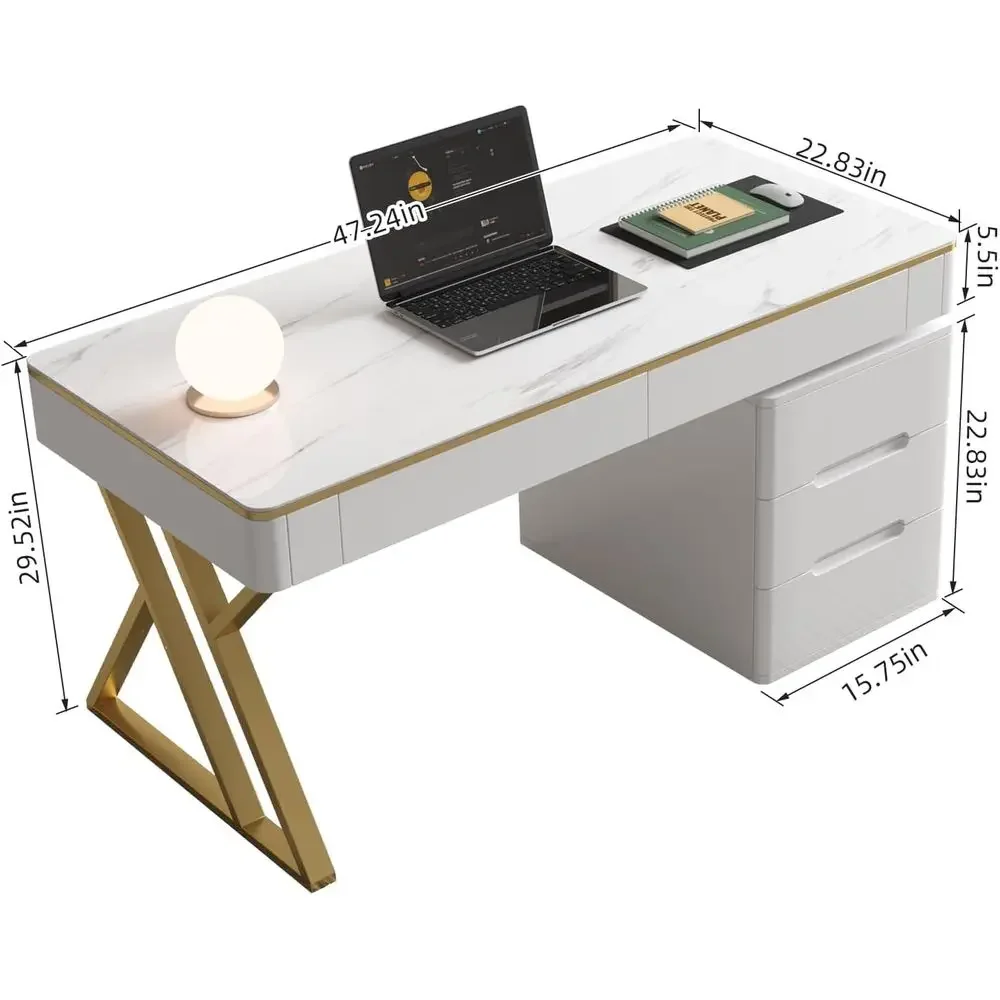 Witte gamingbureau met gehard  - Pc Gaming White recensie en prijs