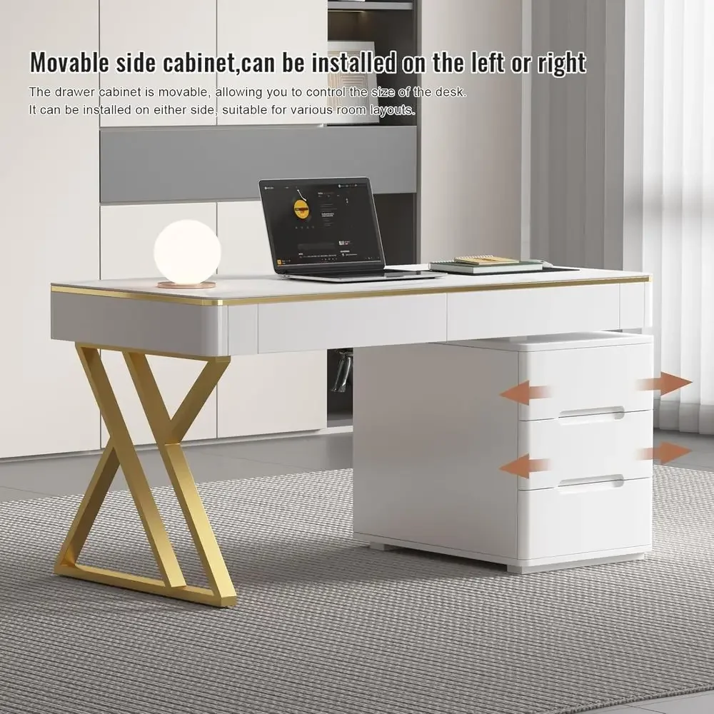 Witte gamingbureau met gehard  - Pc Gaming White recensie en prijs