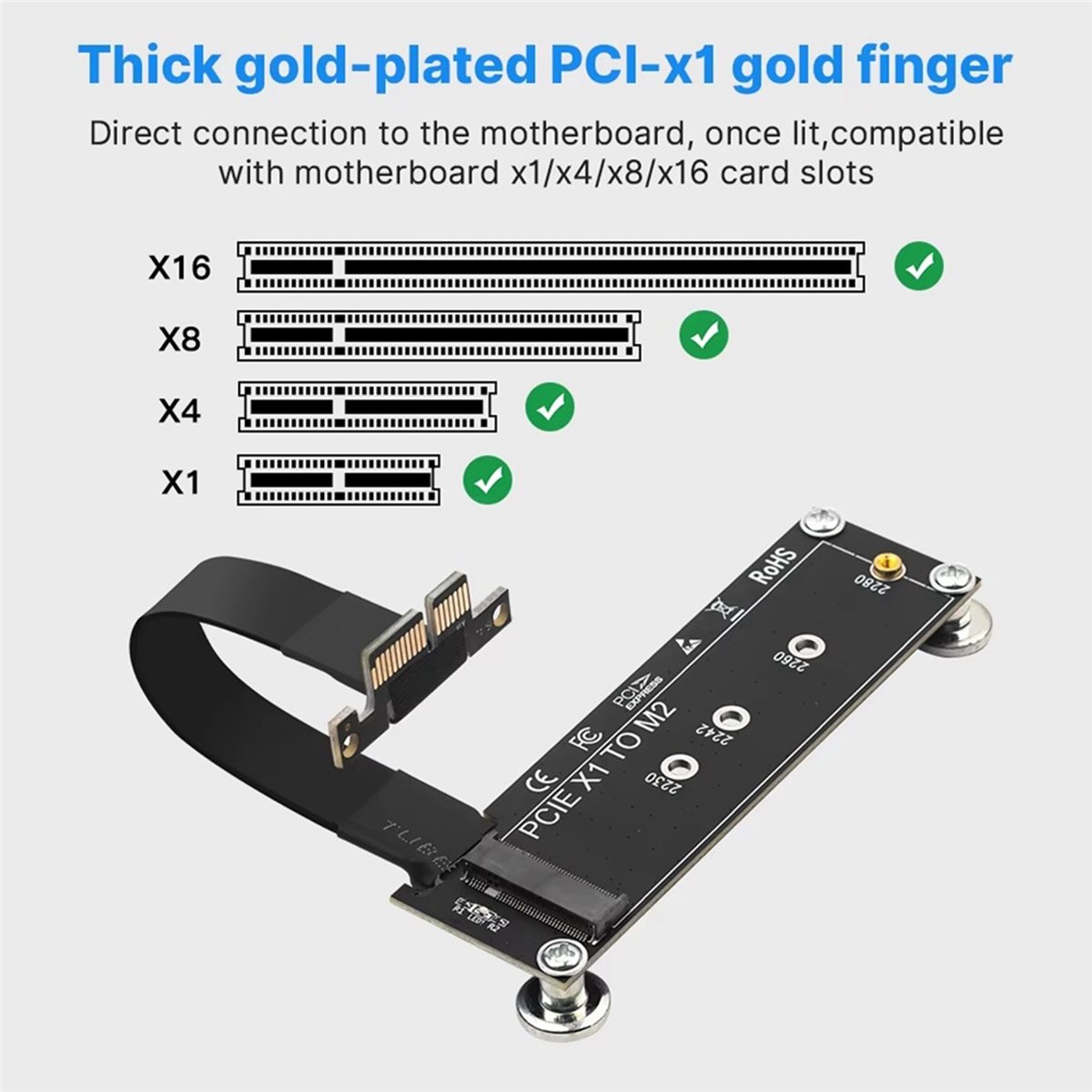 L77A PCI-E 3.0 X1 naar M.2 NVM - Pcie Riser Cable recensie en prijs