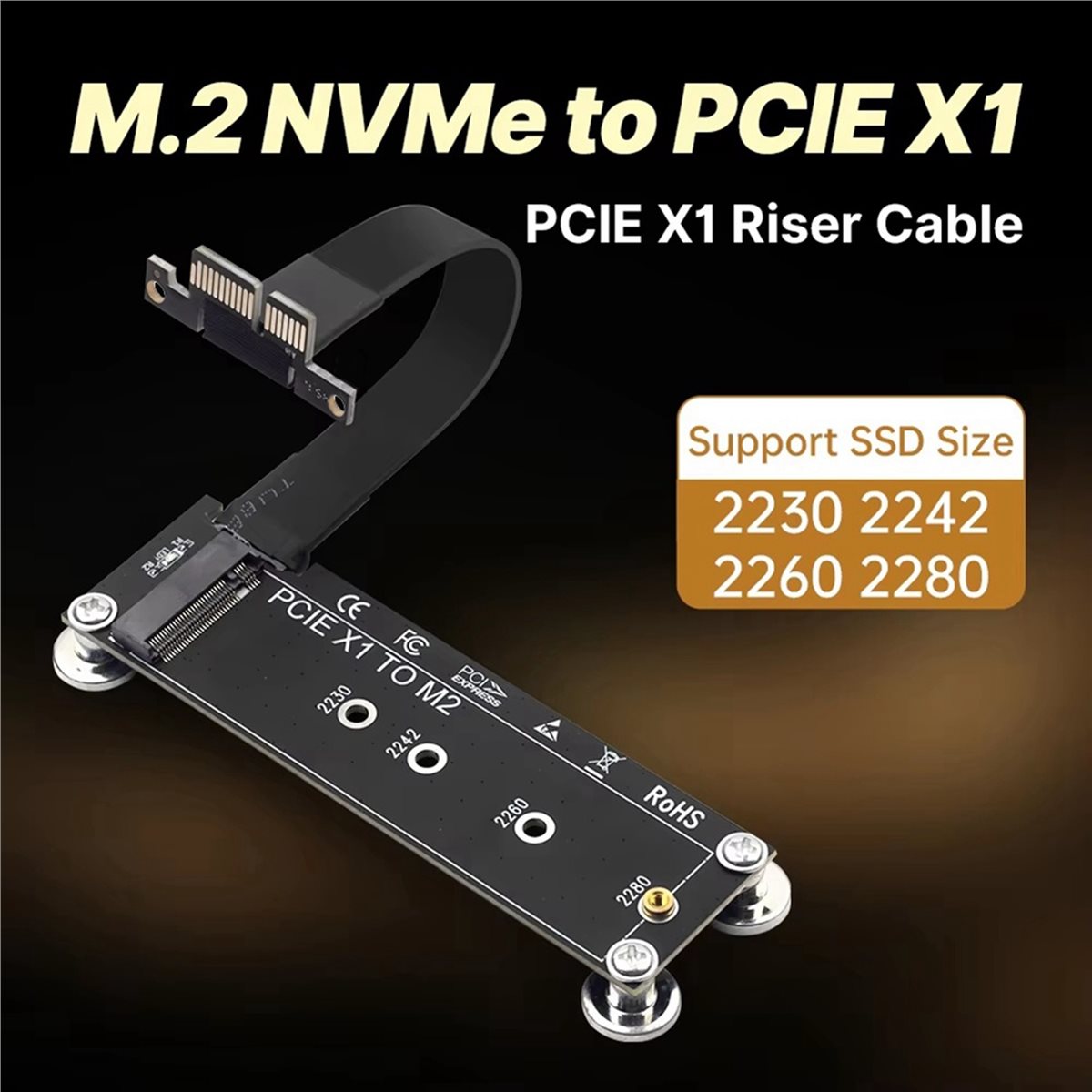 L77A PCI-E 3.0 X1 naar M.2 NVM - Pcie Riser Cable recensie en prijs