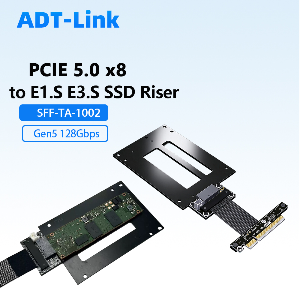 ADT PCIe 5.0 X8 naar E1.S E3.S - Pcie Riser Cable recensie en prijs