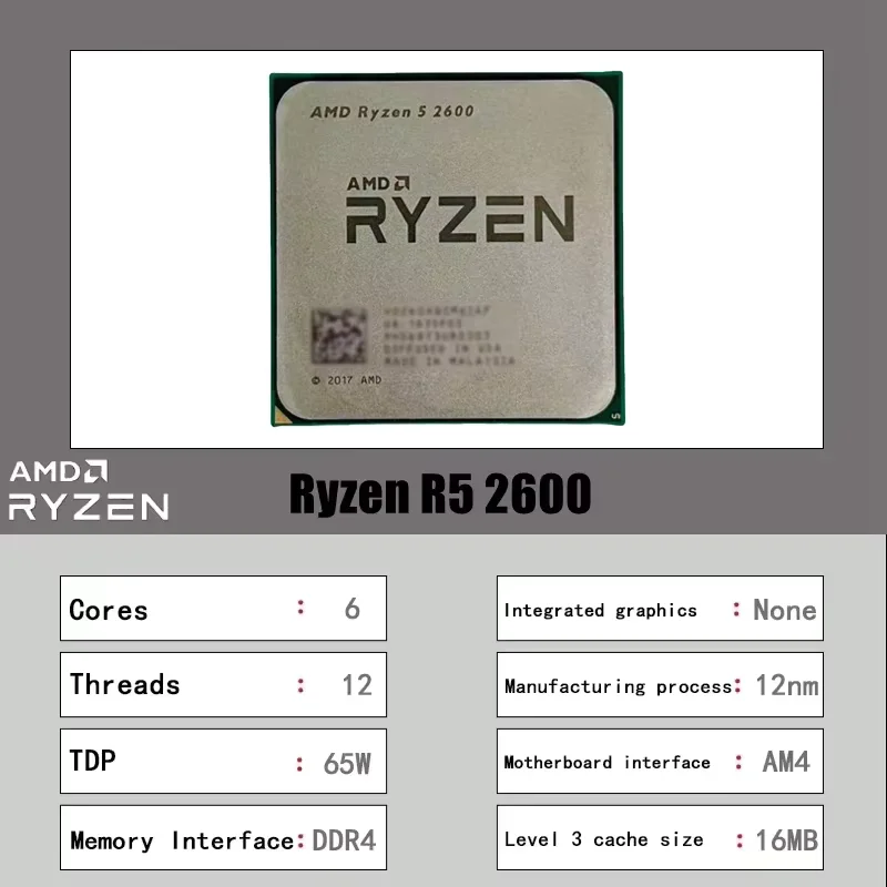 AMD Ryzen 5 2600 R5 2600 Deskt - Amd Cpu Ryzen 5 recensie en prijs