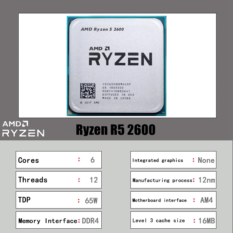 AMD Ryzen 5 2600 6-Core 12-Thr - Amd Cpu Ryzen 5 recensie en prijs