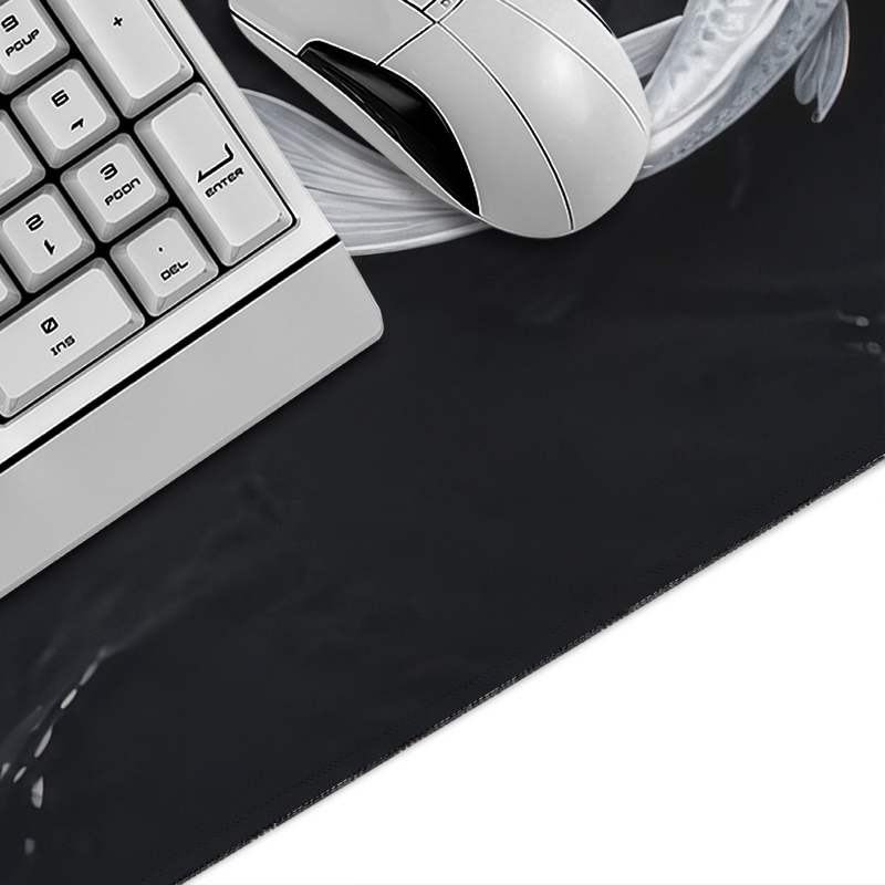 Zwart Wit Koi Muismat Gamer XL - Pc Gaming White recensie en prijs